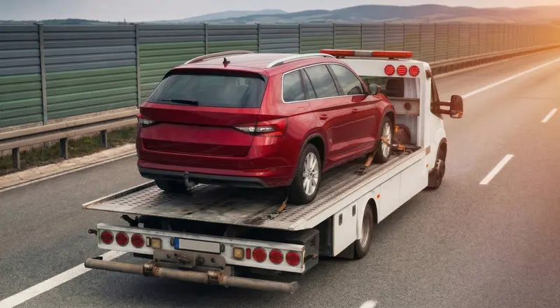 Guincho para carros em Ribeirão das Neves – carro sendo carregado em plataforma